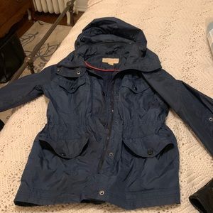 Michael Kors navy spring jacket with hood. XS